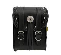 Willie & Max by Dowco 58431-00 Warrior Series: Synthetic Leather Motorcycle Sissy Bar Bag, Black, Universal Fit, 6 Liter Capacity