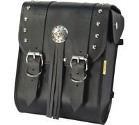 Willie & Max by Dowco 58480-00 American Classic Series: Synthetic Leather Motorcycle Sissy Bar Bag, Black, Universal Fit, 6 Liter Capacity