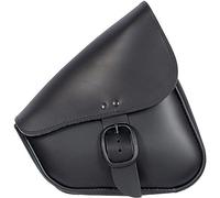 Willie & Max by Dowco 59906-00 Matte Black Leather Buckle Swingarm Bag: Fits Dual Shock Bikes/Sportster/Yamaha Bolt, 9 Liter Capacity