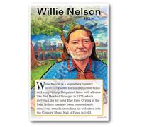 Willie Nelson Country Music Legend 12"x18" US Made Poster