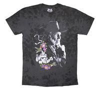 Willie Nelson Floral Logo T-Shirt in Black | Size: Large Willie Nelson Black L