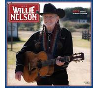 Willie Nelson OFFICIAL | 2026 12 x 24 Inch (Hanging) Monthly Square Wall Calendar | Plastic-Free | BrownTrout | Music Entertainment Songwriting