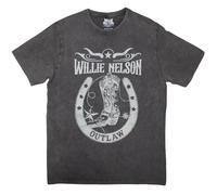 Willie Nelson Outlaw Limited Edition 999 Only Premium Wash T Shirt M Charcoal
