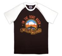 Willie Nelson Route 66 Raglan T-Shirt in Brown | Size: Large Willie Nelson Brown L