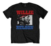 Willie Nelson Stare Logo T-Shirt in Black | Size: Medium Willie Nelson Black M