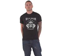 Willie Nelson T Shirt Skull Logo Nuovo Ufficiale Uomo Nero