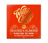 Willie's Cacao 100% Cacao With Orange & Almond 50g