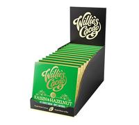 Willie's Cacao - 100% Cocoa with Hazelnut & Raisin - No Added Sugar Chocolate bar - 50g x 12 - Naturally sweetened with fruit and nuts - Vegan - Artisan made