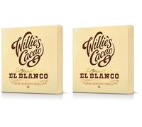 Willie's Cacao Bar - El Blanco, White Chocolate - Sublimely creamy - 50g - Artisan made (Pack of 2)