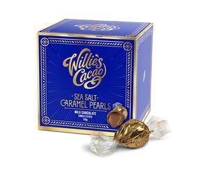 Willie's Cacao Milk Chocolate Salted Caramel Pearls 150g - Gift box of 20