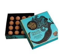 Willie's Cacao - Milk Chocolate Truffle Gift Box - 16 Milk Chocolate Praline Truffles with Cornish Sea Salt - 110g - Single - Artisan Chocolate - 100% Natural