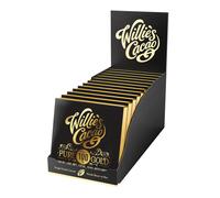 Willie's Cacao - Pure Gold, 100% Cocoa Bar - 40g x 12 - Smooth nutty notes - No added sugar - Vegan chocolate - Artisan made