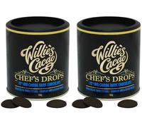 Willie's Cacao - Rio Caribe 72% Dark Chocolate Chef's Drops 150g - Couverture chocolate with coffee, nutty notes - For cooking & baking - Vegan (Pack of 2)