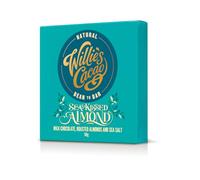 Willie's Cacao - Sea Kissed Almond milk chocolate bar - 44% Milk Chocolate with Roasted Almonds and Cornish Sea Salt - 50g x 12 - Artisan chocolate - Bean to bar