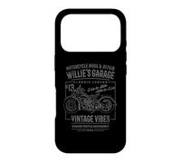 Willie's Garage Motorcycle Design for the Name Willie Case for iPhone 17 Pro