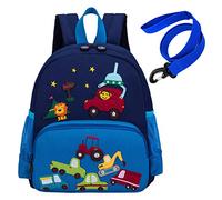 willikiva Cute Zoo Little 3d Backpack Kids Backpack for Boys and Girls Toddler Backpack Waterproof Preschool(Blue Car Small Size,Age 1-2)