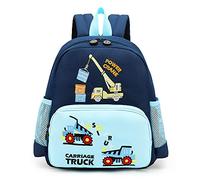 willikiva Cute Zoo Little 3d Backpack Kids Backpack for Boys and Girls Toddler Backpack Waterproof Preschool(Blue Hoist)
