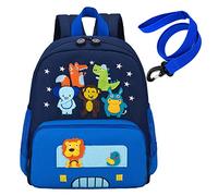 willikiva Cute Zoo Little 3d Backpack Kids Backpack for Boys and Girls Toddler Backpack Waterproof Preschool(Blue Small Size,Age 1-2)