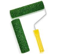 Willinglong 2 Pcs Drywall Compound Paint Roller Covers with Roller Frame Kit, 9 Inch for Painting Walls, Home Improvement Paint Supplies(Green)