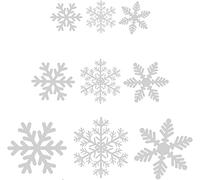 Willingood 108 Christmas Window Snowflake Stickers, Window Removable Window Decorations Static Adhesive PVC Stickers for Christmas Window Decorations, Doors, Shop Windows, Showcases, Glass Fronts