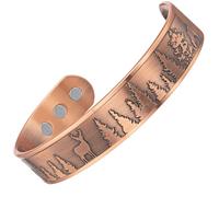 Willis Judd Deer Mountain Wildlife Men's Pure Copper Magnetic Bracelet Bangle