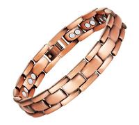 Willis Judd Mens Copper Magnetic Bracelet - Double Strength Magnetic Bracelets for Men - Adjustable Length with Sizing Tool -style 1
