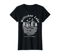 Williston Lake British Columbia Value Graphic T-Shirt, Women, Black, L
