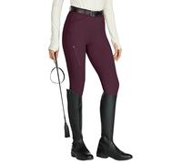Willit Women's Horse Riding Pants Full Seat Silicone Equestrian Breeches Horseback Schooling Tights Zipper Pockets Burgundy M