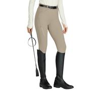 Willit Women's Horse Riding Pants Full Seat Silicone Equestrian Breeches Horseback Schooling Tights Zipper Pockets Khaki L