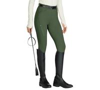 Willit Women's Horse Riding Pants Full Seat Silicone Equestrian Breeches Horseback Schooling Tights Zipper Pockets Army Green 2XL