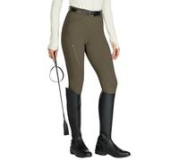 Willit Women's Horse Riding Pants Full Seat Silicone Equestrian Breeches Horseback Schooling Tights Zipper Pockets Brown 2XL