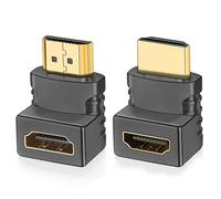 WILLIZTER Angled HDMI Male to Female Adapter Converter Extender 2 Pack 90 Degree UP and 270 Degree Down Each Supports 3D 4K UHD Nintendo Switch PS4 PS3 Xbox Laptop PC