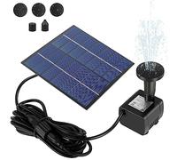 willkey 1.4W Birdbath Fountain with 8 Nozzles Portable Solar Panel Water Pump Kit Multifunctional Solar Fountain Water Pump Compact Bird Bath Solar Panel Kit Bird Bath Water Pump for Fish Tank Pond Ga