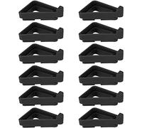 willkey 24 Pcs Plant Pots Feet Triangle Flower Pot Plant Flower Invisible Pot Risers Triangle Toes Lifters Plastic Pots Stand Stand for Indoor Outdoor Gardening (Black Small)