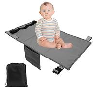 willkey Toddler Airplane Seat Extender Portable Foot Hammock for Kids Plane Travel Rest Baby Footrest Bed Essentials Children to Lie Down on Plane(Grey), 1.0 count