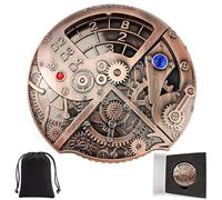 willmove Roulette Dice Spinner | Unique Dice Official Store | for TRPG DND Tabletop Board Game Gift Collection Accessory Gadget Vintage Metal Mechanical Clockwork (Red)