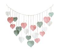Willoghsa Large Macrame Wall Tapestry with Feathers and Macrame Leaves for Bedroom Living Room 35.5 X 55.1 Inches