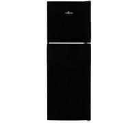 Willow WTM138B 138L Small Fridge Freezer with Adjustable Thermostat, Top Mount Slimline Fridge Freezer, Mark Proof Finish - Black
