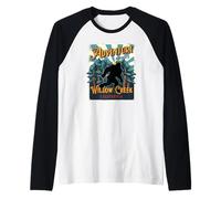 Willow Cr alifornia USA Sasquatch Bigfoot Big Foot Raglan Baseball Tee