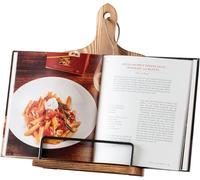 Willow & Croft Premium Cook Book Stand. Farmhouse Cutting Board Stand Cookbook Holder, Recipe Book Holder. Distressed Cookbook Stand for Kitchen Counter. Rustic Home Decor, Adjustable Display Stand.