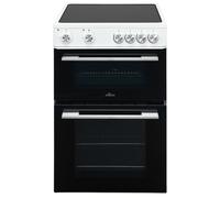 Willow Electric White Twin Cavity Cooker with Ceramic Hob Willow White