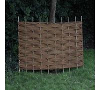 Willow Fence Panel Hurdle, Natural Woven Garden Screening, Rustic Outdoor Border Edging (6ft x 4ft)