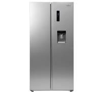 Willow Freestanding 433L Total No Frost with Water Dispenser No Frost American Style Fridge Freezer in Silver Willow Silver
