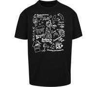 Willow Gifts - Adele Oversized T-Shirt Tee Top - Lyrics Pop Music Illustration Handwriten Doodle Fan Someone Like You Present Gift (Medium, Black)