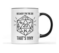 Willow Gifts Because I'm the DM That's Why - Dungeons & Dragons Gift Mug | Birthday or Christmas Gift 11oz Ceramic Tea Coffee Cup