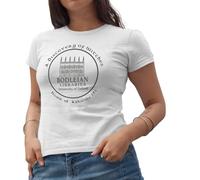 Willow Gifts Bodleian Libraries T-Shirt Top Tee All Souls Bishop Witches TV Book Series Trilogy Vampire Ashmole 782 Life Daemons Supernatural Creature Oxford Gift Present (White, Small)