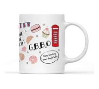 Willow Gifts British Great Baker Collection Mug Tea Coffee Cup - Bunting Cake Cupcake Baker Telephone Box Star Funny Fun English Summer Tent TV Show Gift Present (White Handle)