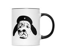 Willow Gifts Che Guevara Dog Mug Funny Revolutionary Puppy Graphic Coffee Cup Sweep Unique Ceramic Drinkware Present Novelty Canine Birthday Idea Office Home Tabletop Decor