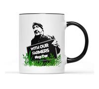 Willow Gifts Clarkson with Our Farmers #Together Coffee Tea Mug - Agriculture Support Farmers 2024 Farm Solidarity Community Support (Black Handle)