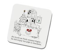 Willow Gifts Coaster - Funny Xmas Novelty Joke Christmas Festive Pigs In Blankets Gift Present (White, Square, Engineered Wood, Vinyl, Paper)